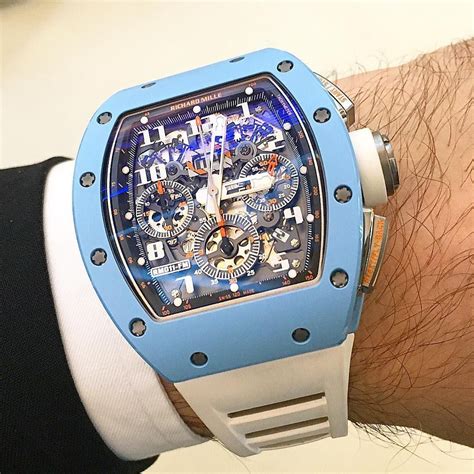 blue and white Richard Mille